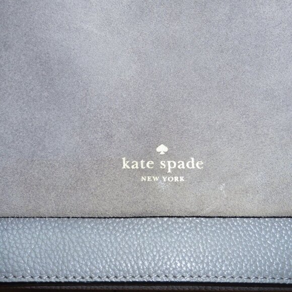 Kate Spade Michela Lewis Drive Suede/Leather Crossbody Purse Bag in Haregrey - Picture 5 of 6